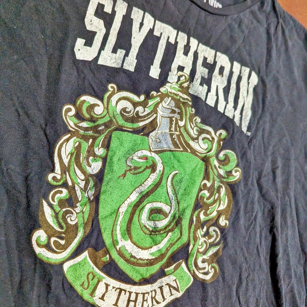 Harry Potter Shirt Mens XL Gray Slytherin Crew Neck Short Sleeve Tee Adult XL